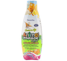 Nature's Plus, Источник жизни, жидкие мультивитамины для детей от Animal Parade, натуральный вкус тропических ягод, 30 жидких унций (887.10 мл)