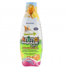 Nature's Plus, Источник жизни, жидкие мультивитамины для детей от Animal Parade, натуральный вкус тропических ягод, 30 жидких унций (887.10 мл)