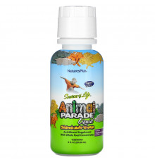 Nature's Plus, Источник жизни, парад животных, жидкий, детский мультивитамин, природный тропический ароматизатор, 236,56 мл (8 жидких унций)