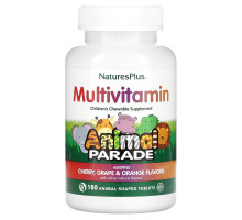 Nature's Plus, Animal Parade, Children's Chewable Multi-Vitamin and Mineral, Assorted Flavors, 180 Animal-Shaped Tablets