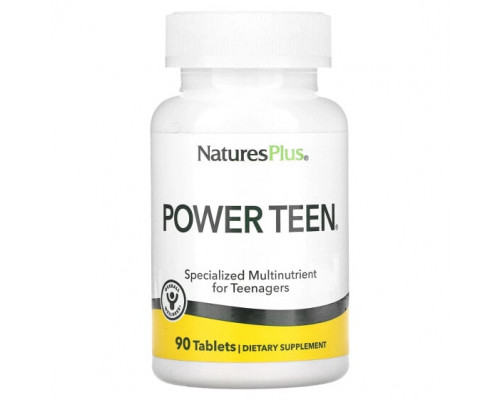 Витаминно-минеральные комплексы NaturesPlus, Source of Life, Power Teen, питательная добавка для подростков, 90 таблеток Витаминно-минеральные комплексы NaturesPlus, Source of Life, Power Teen, питательная добавка для подростков, 90 таблеток