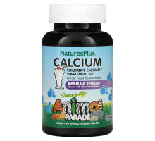 Nature's Plus, Источник жизни, Жевательные таблетки для детей с кальцием с ванильным вкусом, 90 животных
