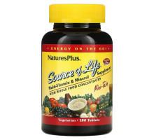 NaturesPlus, Source of Life, Multi-Vitamin & Mineral Supplement with Whole Food Concentrates, 180 Tablets