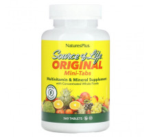 Витаминно-минеральные комплексы NaturesPlus, Source of Life, оригинальные мини-таблетки, мультивитаминная и минеральная добавка, 360 таблеток