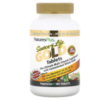 NaturesPlus, Source Of Life Gold Tablets, Ultimate Multi-Vitamin Supplement, 180 Tablets