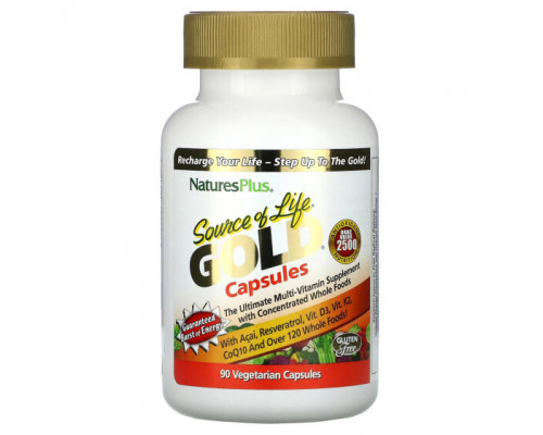 Витаминно-минеральные комплексы Source of Life, Gold Capsules, 90 Vegetarian Capsules Витаминно-минеральные комплексы Source of Life, Gold Capsules, 90 Vegetarian Capsules