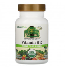 Nature's Plus, Источник жизни Сад, Органический витамин B12, 60 вегетарианских капсул