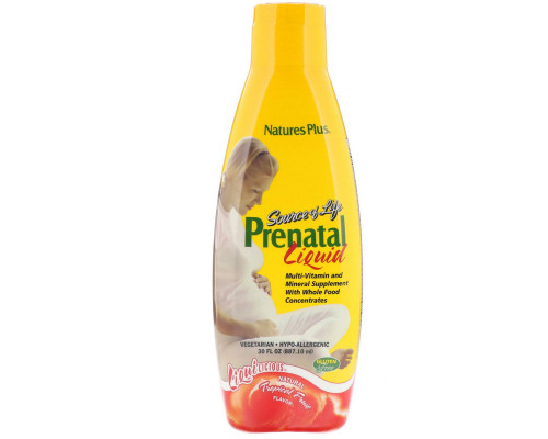 Nature's Plus, Source of Life, Prenatal Liquid, Вкус натуральных тропических фруктов, 887.10 мл Nature's Plus, Source of Life, Prenatal Liquid, Вкус натуральных тропических фруктов, 887.10 мл