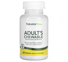 Витаминно-минеральные комплексы NaturesPlus, Жевательные мультивитамины и минералы для взрослых, ананас, 180 таблеток