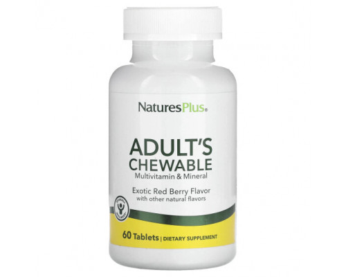 Витаминно-минеральные комплексы NaturesPlus, Жевательные мультивитамины и минералы для взрослых, ананас, 180 таблеток Витаминно-минеральные комплексы NaturesPlus, Жевательные мультивитамины и минералы для взрослых, ананас, 180 таблеток