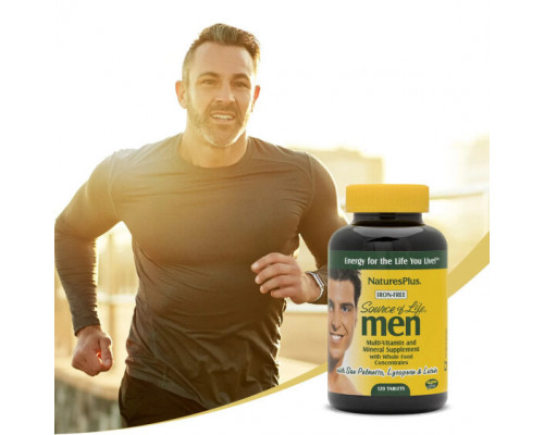 Мужское здоровье Source of Life Men, Multivitamin & Mineral Supplement with Concentrated Whole Foods, Iron-Free, 120 Tablets Мужское здоровье Source of Life Men, Multivitamin & Mineral Supplement with Concentrated Whole Foods, Iron-Free, 120 Tablets