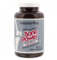 Nature's Plus, Bone Power, сила костей с бором, 180 желатиновых капсул