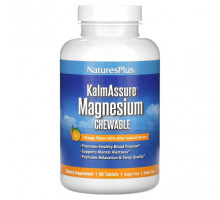 Магний NaturesPlus, KalmAssure жевательные с магнием, апельсин, 60 таблеток