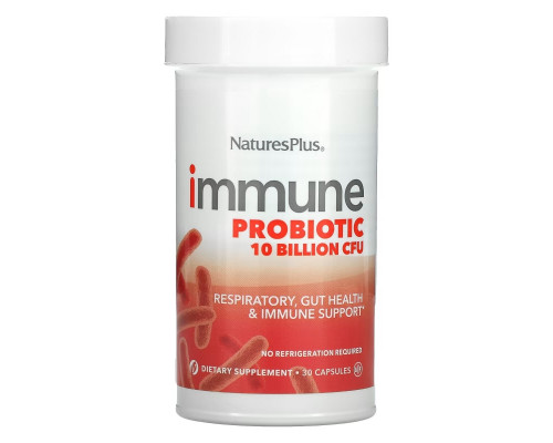 NaturesPlus, Immune Probiotic, 10 Billion CFU, 30 Capsules NaturesPlus, Immune Probiotic, 10 Billion CFU, 30 Capsules
