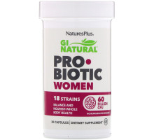 Nature's Plus, GI Natural Probiotic Women, 60 Billion CFU, 30 Capsules