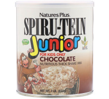 Nature's Plus, Spiru-Tein Junior, Nutritious Thick Shake Mix, Chocolate, 1 lb (450 g)