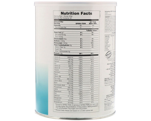 Nature's Plus, Сыворотка Spiru-Tein, питание с высоким содержанием белка, со вкусом простой настоящей ванили, несладкая, 740 г Nature's Plus, Сыворотка Spiru-Tein, питание с высоким содержанием белка, со вкусом простой настоящей ванили, несладкая, 740 г