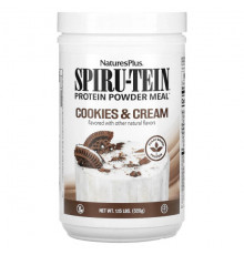 Для похудения и контроля веса NaturesPlus, Spiru-Tein Protein Powder Meal, печенье и сливки, 525 г (1,15 фунта)