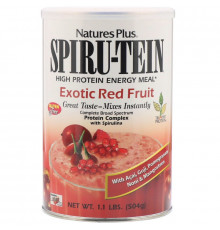 Nature's Plus, Сыворотка Spiru-Tein, питание с высоким содержанием белка, экзотические красные ягоды, 504 г