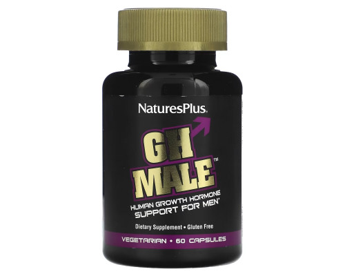 NaturesPlus, GH Male, Human Growth Hormone Support for Men, 60 Vegetarian Capsules NaturesPlus, GH Male, Human Growth Hormone Support for Men, 60 Vegetarian Capsules