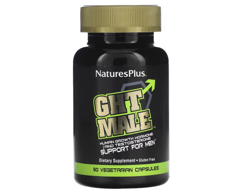 NaturesPlus, GHT Male, Human Growth Hormone And Testosterone Support For Men, 90 Vegetarian Capsules NaturesPlus, GHT Male, Human Growth Hormone And Testosterone Support For Men, 90 Vegetarian Capsules