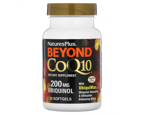 Коэнзим Q10 NaturesPlus, Beyond CoQ10, 200 мг, 30 мягких таблеток Коэнзим Q10 NaturesPlus, Beyond CoQ10, 200 мг, 30 мягких таблеток