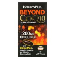 Nature's Plus, Beyond CoQ10, убихинол, 200 мг, 60 мягких таблеток
