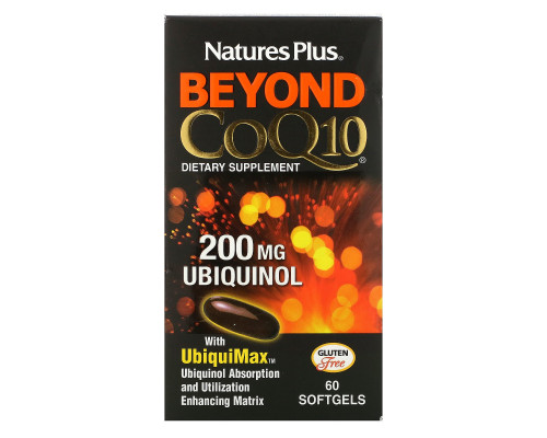 Nature's Plus, Beyond CoQ10, убихинол, 200 мг, 60 мягких таблеток Nature's Plus, Beyond CoQ10, убихинол, 200 мг, 60 мягких таблеток