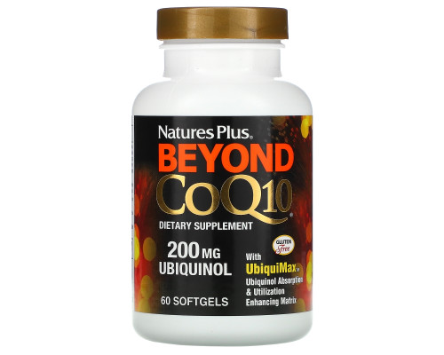 Nature's Plus, Beyond CoQ10, убихинол, 200 мг, 60 мягких таблеток Nature's Plus, Beyond CoQ10, убихинол, 200 мг, 60 мягких таблеток