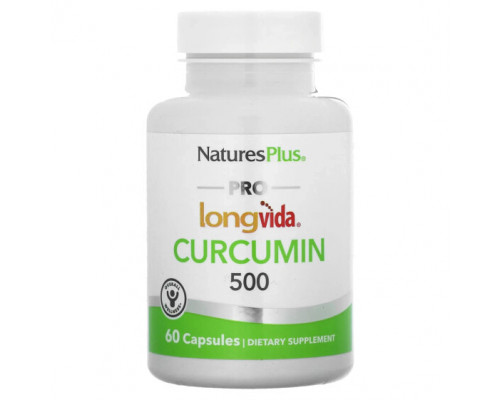 Имбирь и куркума NaturesPlus, Pro Longvida, куркумин, 500 мг, 60 капсул Имбирь и куркума NaturesPlus, Pro Longvida, куркумин, 500 мг, 60 капсул