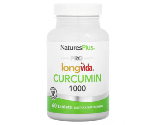 Антиоксиданты NaturesPlus, Куркумин Pro Longvida 1000, 60 таблеток Антиоксиданты NaturesPlus, Куркумин Pro Longvida 1000, 60 таблеток