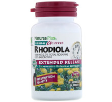 Nature's Plus, Herbal Actives, Родиола, с продленным высвобождением, 1000 мг, 30 растительных таблеток