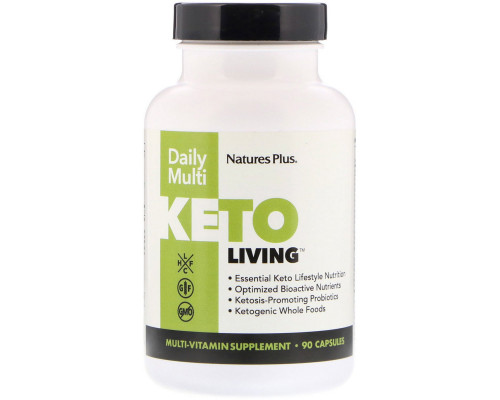 Nature's Plus, KetoLiving, ежедневные мульти, 90 капсул Nature's Plus, KetoLiving, ежедневные мульти, 90 капсул