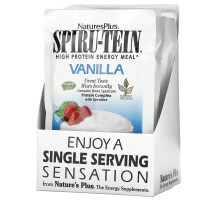 NaturesPlus, Spiru-Tein, High Protein Energy Meal, Vanilla, 8 Packets, 1.2 oz (34 g) Each