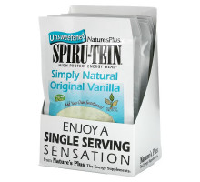 NaturesPlus, Spiru-Tein, High Protein Energy Meal, Vanilla, 8 Packets, 0.8 oz (23 g) Each