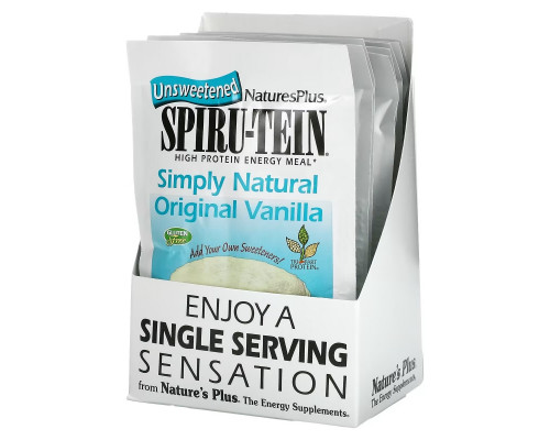 NaturesPlus, Spiru-Tein, High Protein Energy Meal, Vanilla, 8 Packets, 0.8 oz (23 g) Each NaturesPlus, Spiru-Tein, High Protein Energy Meal, Vanilla, 8 Packets, 0.8 oz (23 g) Each