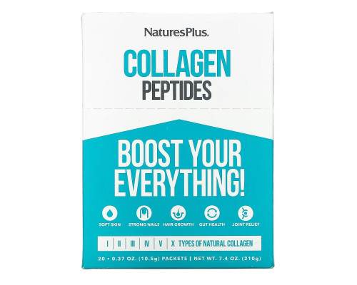NaturesPlus, Collagen Peptides, 20 Stick Packets, 0.37 oz. (10.5 g) Each NaturesPlus, Collagen Peptides, 20 Stick Packets, 0.37 oz. (10.5 g) Each