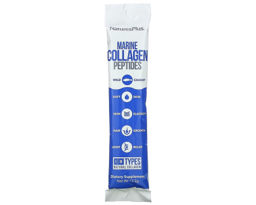 Nature's Plus, Marine Collagen Peptides, 20 Stick Packets, 0.43 oz (12.2 g) Each Nature's Plus, Marine Collagen Peptides, 20 Stick Packets, 0.43 oz (12.2 g) Each