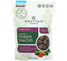 Суперфуды Navitas Organics, Organic Power Snack, какао-годжи, 454 г (16 унций)