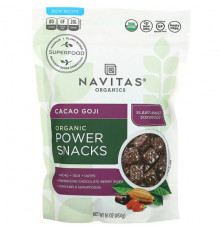 Суперфуды Navitas Organics, Organic Power Snack, какао-годжи, 454 г (16 унций)