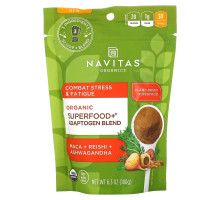 Navitas Organics, Superfood+ Adaptogen Blend, Maca + Reishi + Ashwagandha, 6.3 oz (180 g)