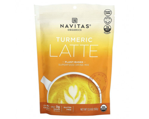 Имбирь и куркума Navitas Organics, Латте с куркумой, 363 г (12,8 унции) Имбирь и куркума Navitas Organics, Латте с куркумой, 363 г (12,8 унции)