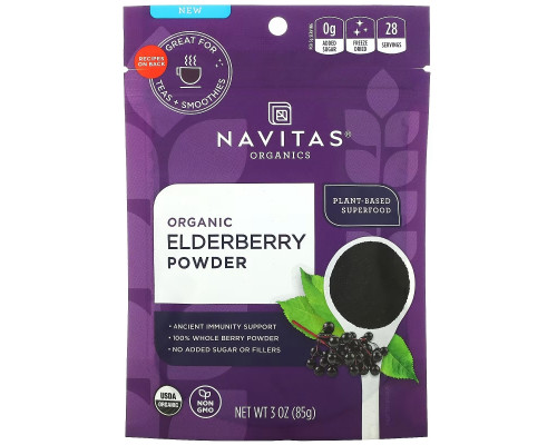 Navitas Organics, Organic Elderberry Powder, 3 oz (85 g) Navitas Organics, Organic Elderberry Powder, 3 oz (85 g)