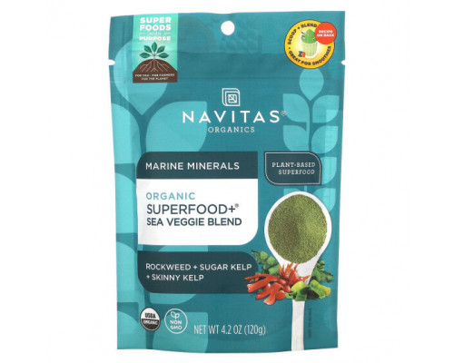 Суперфуды Navitas Organics, Marine Minerals, смесь органических суперпродуктов и морских овощей, 120 г (4,2 унции) Суперфуды Navitas Organics, Marine Minerals, смесь органических суперпродуктов и морских овощей, 120 г (4,2 унции)