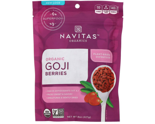 Navitas Organics, Organic, Goji Berries, 8 oz (227g)