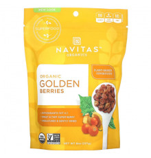 Фрукты и ягоды Navitas Organics, Органический сушеный физалис, 227 г (8 унций)