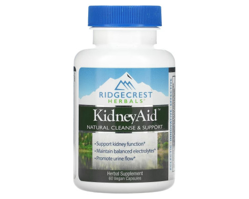 Ridge Crest Herbals Препарат для почек Kidney Aid 60 растительных капсул Ridge Crest Herbals Препарат для почек Kidney Aid 60 растительных капсул