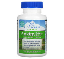 RidgeCrest Herbals, Anxiety Free, Stress Relief Complex, 60 Vegan Capsules