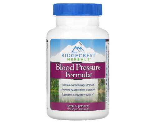 Ridge Crest Herbals Blood Pressure Formula 120 вегетарианских таблеток Ridge Crest Herbals Blood Pressure Formula 120 вегетарианских таблеток