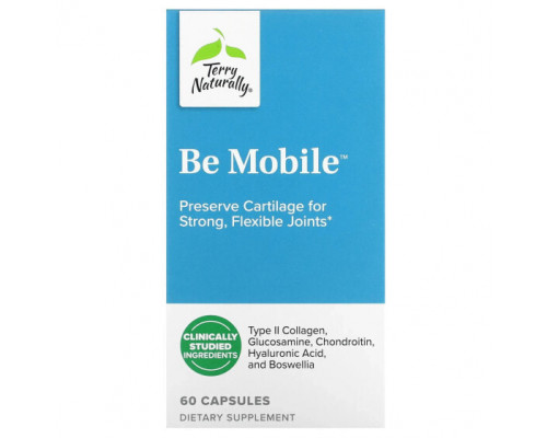 Для мышц и суставов Terry Naturally, Be Mobile`` 60 капсул Для мышц и суставов Terry Naturally, Be Mobile`` 60 капсул
